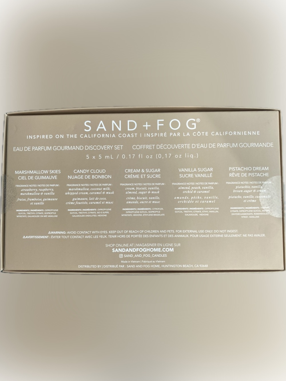 SAND + FOG “GOURMAND” Eau de Parfum Oil Rollerball Discovery Set (5 x 5mL) - Picture 2 of 2